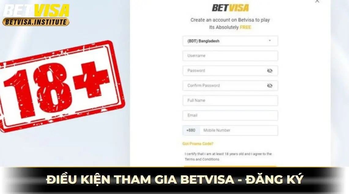 Điều kiện tham gia betvisa - đăng ký tài khoản