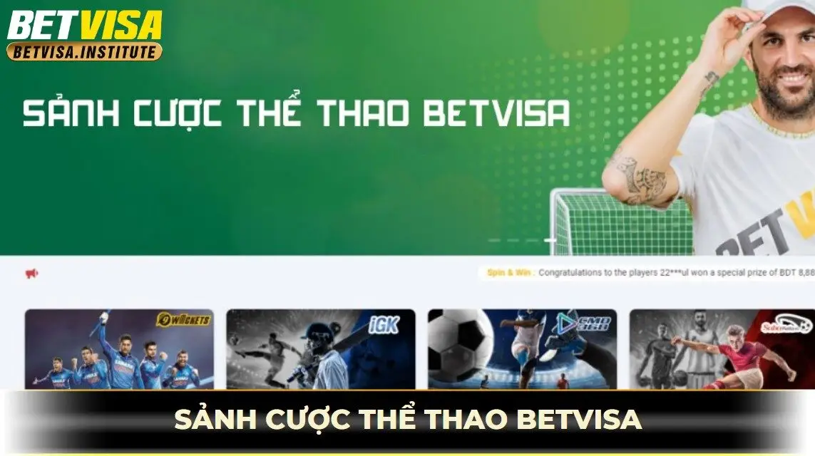 Các sảnh cược thể thao betvisa